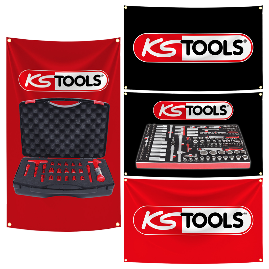 Ks Tools Workshop - KS TOOLS 브랜드 깃발 태피스트리 3x5피트(90x150cm)