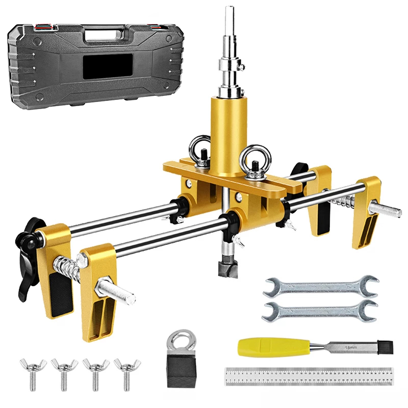 Dowel Jig Kit - 목재 문 설치용 잠금구멍 개방기 펀칭