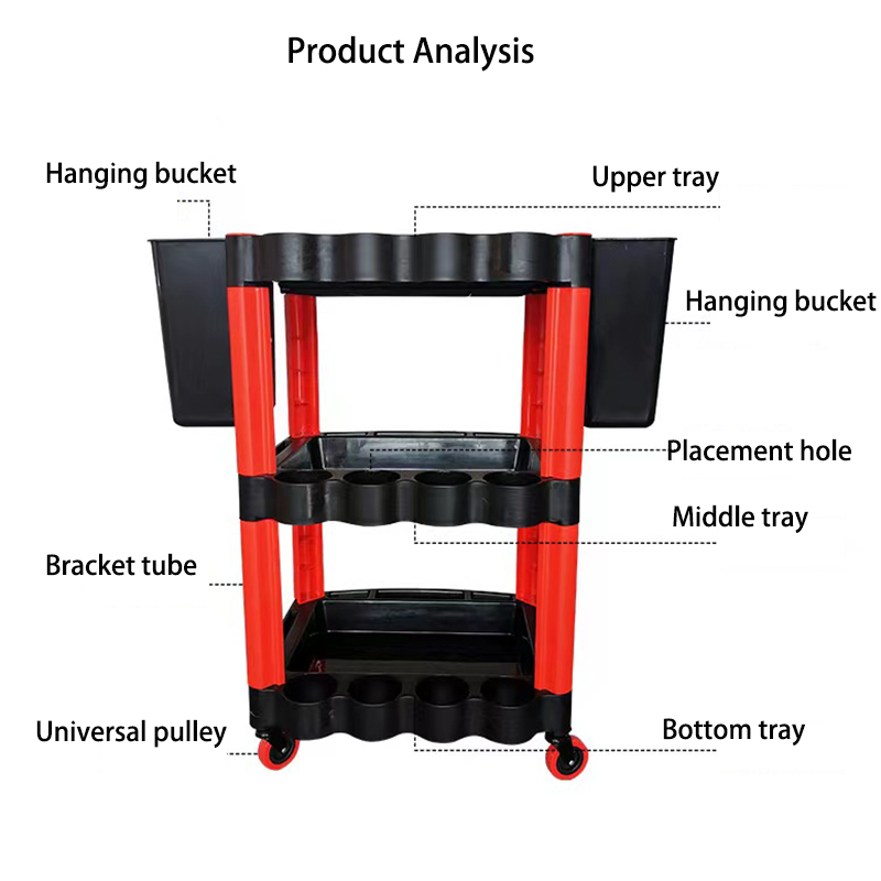 자동차 수리 WashTool 보관 자동차 3 단 트롤리 - Tools In Mechanic Workshop 리뷰 및 가격