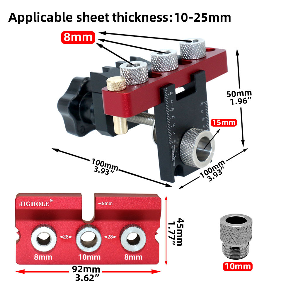 3 in 1 만능 다웰 및 포켓홀 지그 조절식 목재 구 - Dowel Jig Kit 리뷰 및 가격